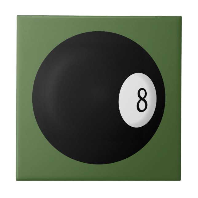 Eight Ball Billiard Tile (Front)
