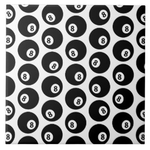 Eight Ball Billiards Pool Pattern CUSTOM COLOR Tile