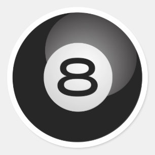Eight Ball Classic Round Sticker