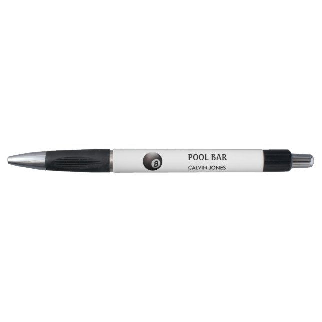 Eight ball pool bar white pen (Front)