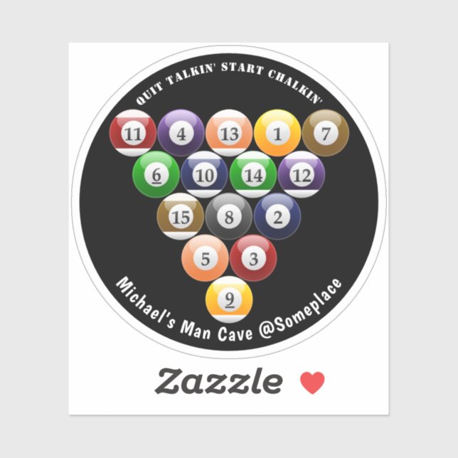 Eight-Ball Rack Billiard Balls 8-Ball Pool Game (Sheet)