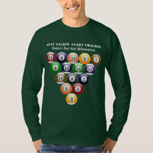 Eight-Ball Rack Billiard Balls 8-Ball Pool Game T-Shirt