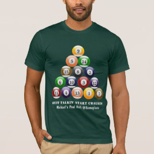 Eight-Ball Rack Billiard Balls 8-Ball Pool Game T-Shirt