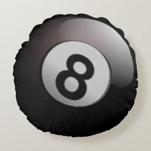 Eight Ball Round Pillow