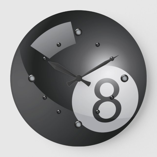 Eight Ball  Wall Clock (Front)
