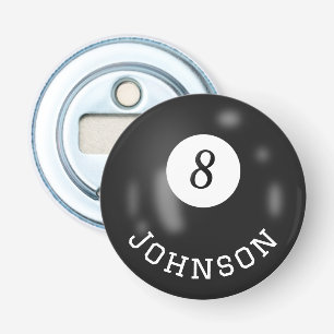 Eight Ball With Custom Name Bottle Opener
