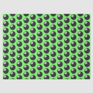 Eight Ball Y2K Snooker 90s neon lime green Tissue Paper
