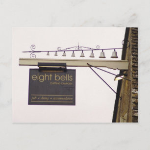 Eight Bells Pub Sign Postcard