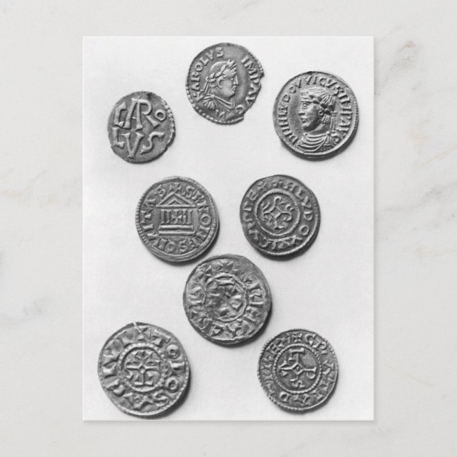 Eight Carolingian coins Postcard (Front)