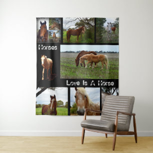 Eight Horses Picture Collarge, Tapestry