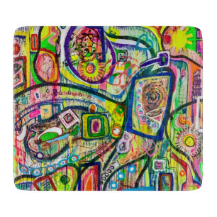 Eight Martinis 6 x 7 Deco Glass Cutting Board
