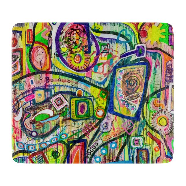 Eight Martinis 6 x 7 Deco Glass Cutting Board (Front)