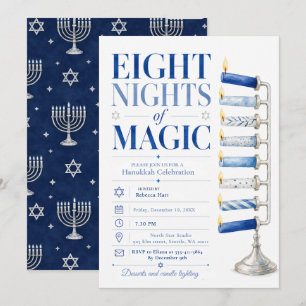 Eight Nights of Magic Hanukkah Invitation
