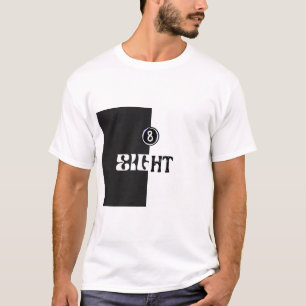 Eight numbers inspired basic mens T-Shirt