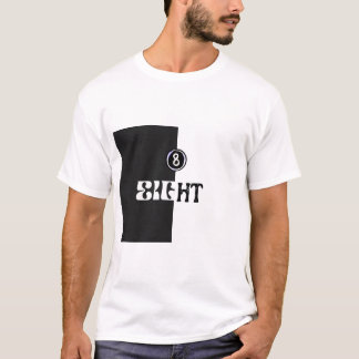 Eight numbers inspired basic mens T-Shirt