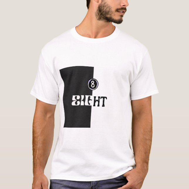 Eight numbers inspired basic mens T-Shirt (Front)