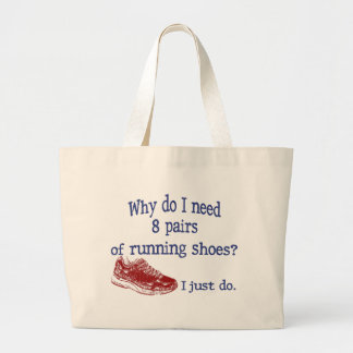 Eight Pairs Running Shoes Large Tote Bag