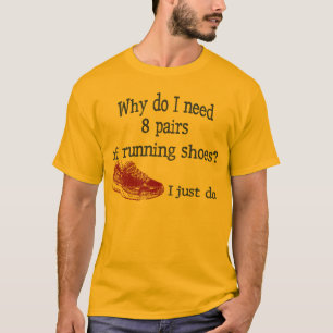Eight Pairs Running Shoes T-Shirt