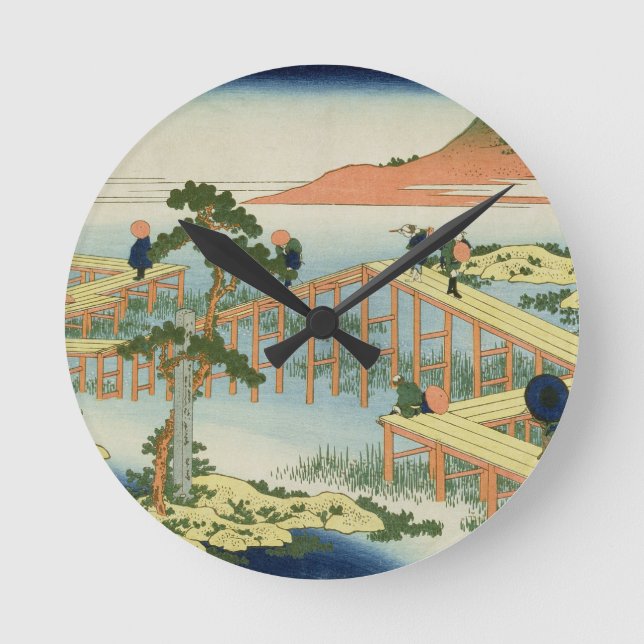 Eight part bridge, province of Mucawa, Japan, c.18 Round Clock (Front)