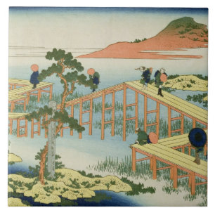 Eight part bridge, province of Mucawa, Japan, c.18 Tile