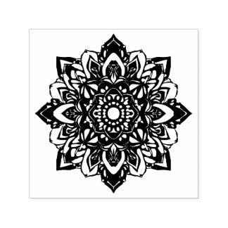 Eight Point Star Flower Mandala Self-inking Stamp
