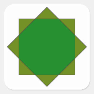 eight pointed star islam religion Buddhism Melchiz Square Sticker