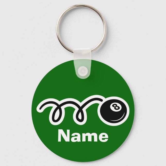 Eightball pool keychain (Front)