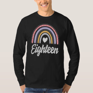 Eighteen 18 Years Old 18th Birthday Girl Cute Rain T-Shirt