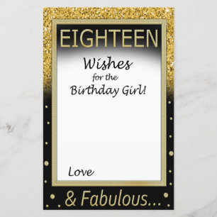 Eighteen Wishes for the birthday girl