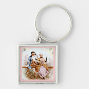 Eighteenth Century French Romance Keychain