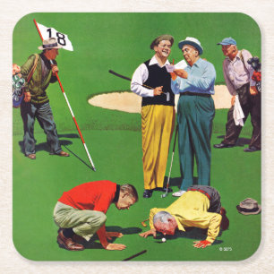 Eighteenth Hole Square Paper Coaster