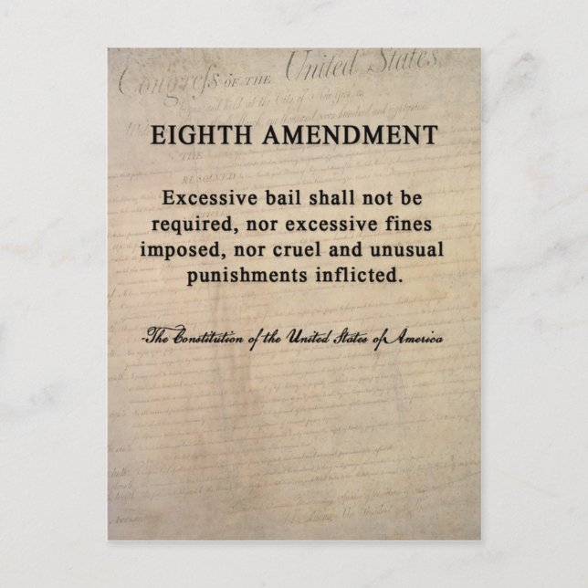 Eighth Amendment Postcards (Front)