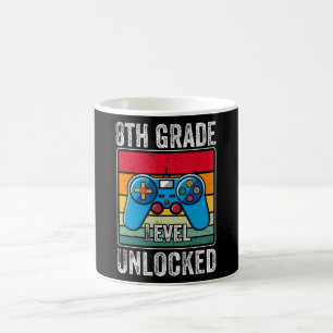 Eighth Grade Level Unlocked Video Game Kids Gift Coffee Mug