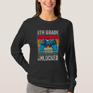 Eighth Grade Level Unlocked Video Game Kids Gift T-Shirt