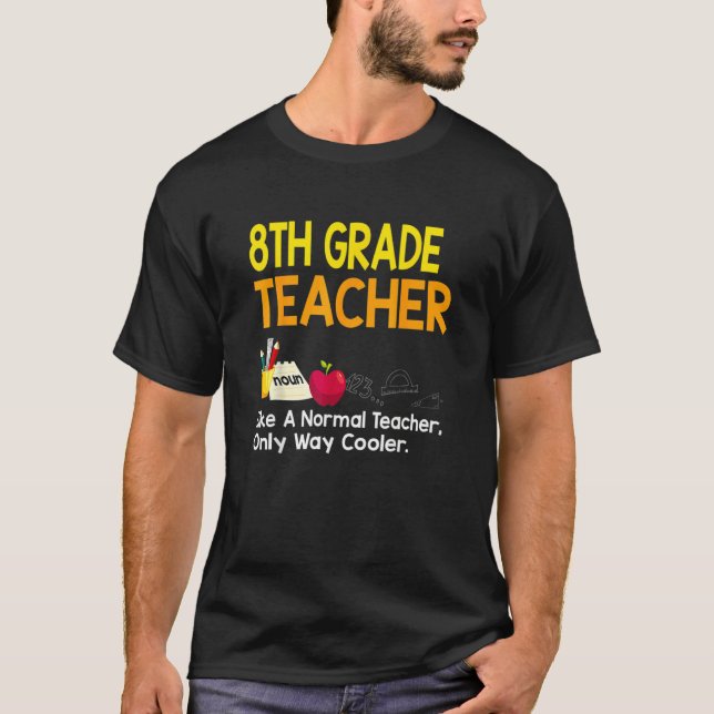 Eighth Grade Teacher 8th Grade Definition Back To  T-Shirt (Front)