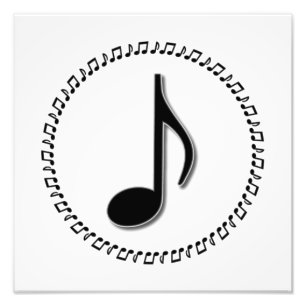 Eighth Note Music Design Photo Print