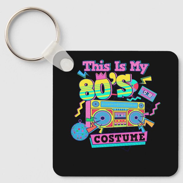 Eighties Music 1980s Generation 80s Costume Party  Keychain (Front)