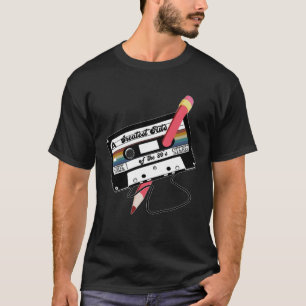 Eighties retro cassette with pencil 80s themed par T-Shirt
