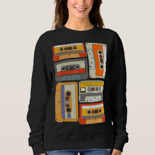 Eighties Theme Party 1980s Cassette Retro Cassette Sweatshirt