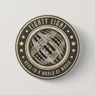 Eighty Eight Keys 2 Inch Round Button