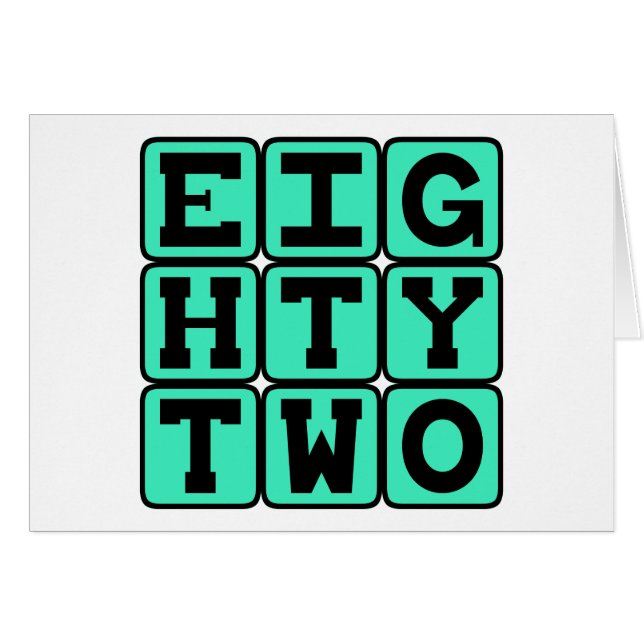Eighty Two, Number 82 (Front Horizontal)