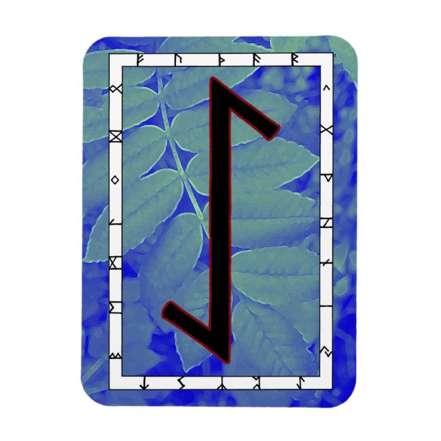 Eihwaz Viking Rune Magnet - Persévérance Centrée! (Vertical)