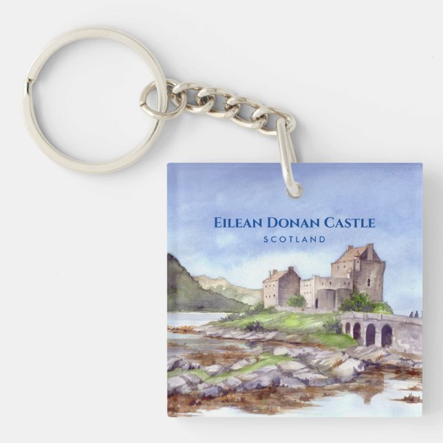 Eilean Donan Castle Ecosse aquarelle peinture (Devant)