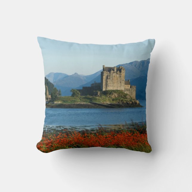 Eilean Donan Castle, Highlands, Scotland 3 Throw Pillow (Front)