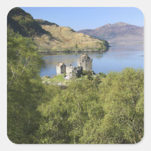 Eilean Donan Castle, Scotland. The famous Eilean Square Sticker