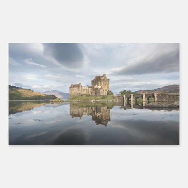 Eilean Donan Castle with reflection in Scotland Sticker (Front)