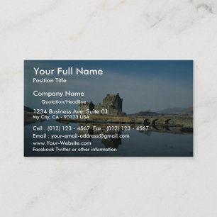 Eileen Donan Castle, Kyle of Lochalsh, Scotland Business Card