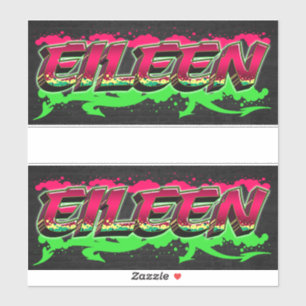 Eileen First Name Graffiti Sticker