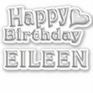 Eileen Happy Birthday silver Sticker