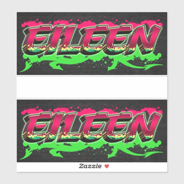 Eileen Prénom Nom Graffiti Autocollants Autocollan (Feuille)
